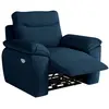 Image de Fauteuil de relaxation électrique en tissu texturé 3d - bleu foncé