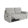 Image de Canapé de relaxation manuel 3 places en tissu texturé 3d - gris clair