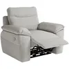 Image de Fauteuil de relaxation électrique en tissu texturé 3d - gris clair
