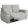 Image de Canapé de relaxation électrique 2 places tissu texturé 3d - gris clair
