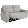 Image de Canapé de relaxation électrique 3 places tissu texturé 3d - gris clair