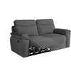 Image de Canapé de relaxation manuel 3 places en tissu texturé 3d - gris foncé