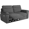 Image de Canapé de relaxation électrique 3 places tissu texturé 3d - gris foncé