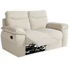 Image de Canapé de relaxation manuel 2 places en tissu texturé 3d - beige