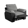 Image de Fauteuil de relaxation manuel en tissu et simili - noir/gris