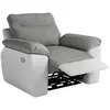 Image de Fauteuil de relaxation électrique en tissu et simili - blanc/gris