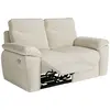Image de Canapé de relaxation électrique 2 places en tissu - beige