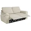 Image de Canapé de relaxation électrique 3 places en tissu - beige
