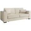 Image de Canapé droit fixe 3 places en tissu - beige