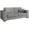 Image de Canapé droit fixe 3 places en tissu - gris