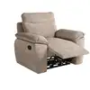 Image de Fauteuil de relaxation manuel en velours côtelé taupe