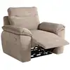 Image de Fauteuil de relaxation électrique en velours côtelé taupe