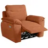 Image de Fauteuil de relaxation électrique en velours côtelé terracotta