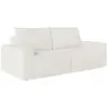 Image de Canapé droit fixe 2 places en tissu bouclette - blanc