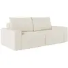 Image de Canapé droit fixe 2 places en tissu beige
