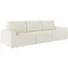 Image de Canapé droit fixe 3 places en tissu beige