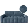Image de Canapé convertible couchage 140x190cm matelas 13cm tissu bleu foncé
