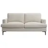 Image de Canapé droit 3 places en tissu beige pieds métal
