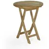 Image de Table de jardin pliante en teck massif D60cm