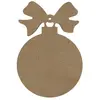 Image de Boule de noël à noeud en bois mdf à décorer 16 x 11 cm