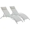 Image de Lot de 2 bains de soleil en aluminium ecru L181