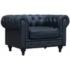 Image de Fauteuil en revêtement en pu capitonné noir