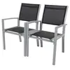 Image de Lot de 2 fauteuils de jardin en noir 57 x 62 x 90 cm