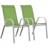 Image de Lot de 2 fauteuils de jardin en acier vert 53 x 75 x 92 cm