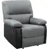 Image de Fauteuil en pvc et polyester (230g/m²) noir/gris foncé