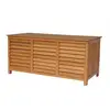 Image de Coffre de jardin en bois marron 130 x 64 x 60 cm
