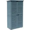 Image de Armoire de jardin bois en bois bleu 87 x 46 x 160 cm