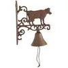 Image de Cloche vache fonte marron