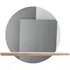 Image de Miroir bologne de salle de bain rond en teck massif