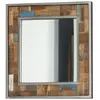 Image de Miroir de salle de bain teck métal 70x70