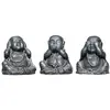 Image de Statues de bouddha sagesse patiné gris 40 cm