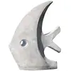 Image de Sculpture poisson gris h78 cm