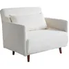 Image de Fauteuil convertible en tissu bouclette - écru