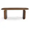 Image de Table à manger 8 personnes en bois massif - bois foncé