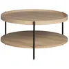 Image de Table basse ronde en bois et métal ø80cm - bois clair