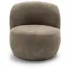 Image de Fauteuil rond en tissu bouclette - taupe