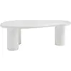 Image de Table basse organique en fibre de ciment l120cm - blanc