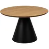 Image de Table basse ronde en bois ø65cm - bois clair et noir