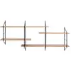 Image de Etagère murale en bois et métal l191cm - bois clair