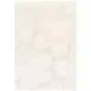 Image de Tapis contemporain floral en relief - 200x290cm écru polypropylène