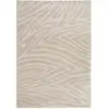 Image de Tapis graphique à motif zébré - 120x170cm beige polypropylène