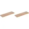 Image de Etagère tablette murale en pin brut (lot de 2)