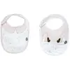 Image de Lot de 2 bavoirs fleuris polyester/coton rose 12-18 mois
