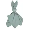Image de Doudou bébé gaze de coton vert de gris 50x50 cm