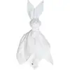Image de Doudou bébé gaze de coton blanc à pois or 50x50 cm