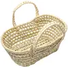 Image de Jouet couffin poupée fibres naturelles beige